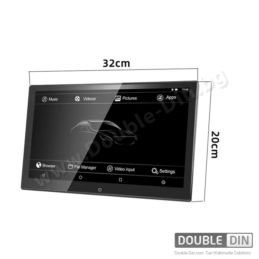 LCD Android 10 Монитор за подглавник с USB, SD, Игри - 13.3 инча